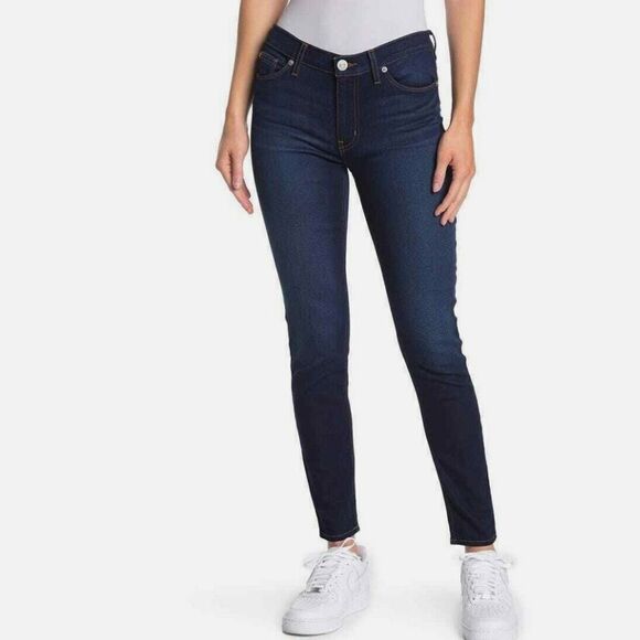 HUDSON NATALIE MID-RISE ANKLE SKINNY-STRETCH JEANS Sz 31 - Picture 1 of 6